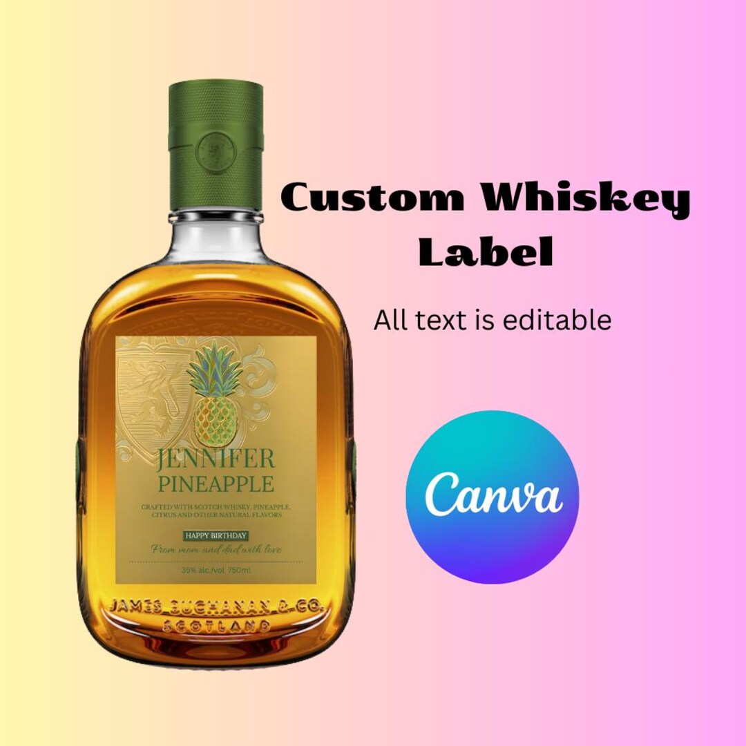 Custom Scotch Label Scotch Label Canva Template Personalized Custom Digital Download ...