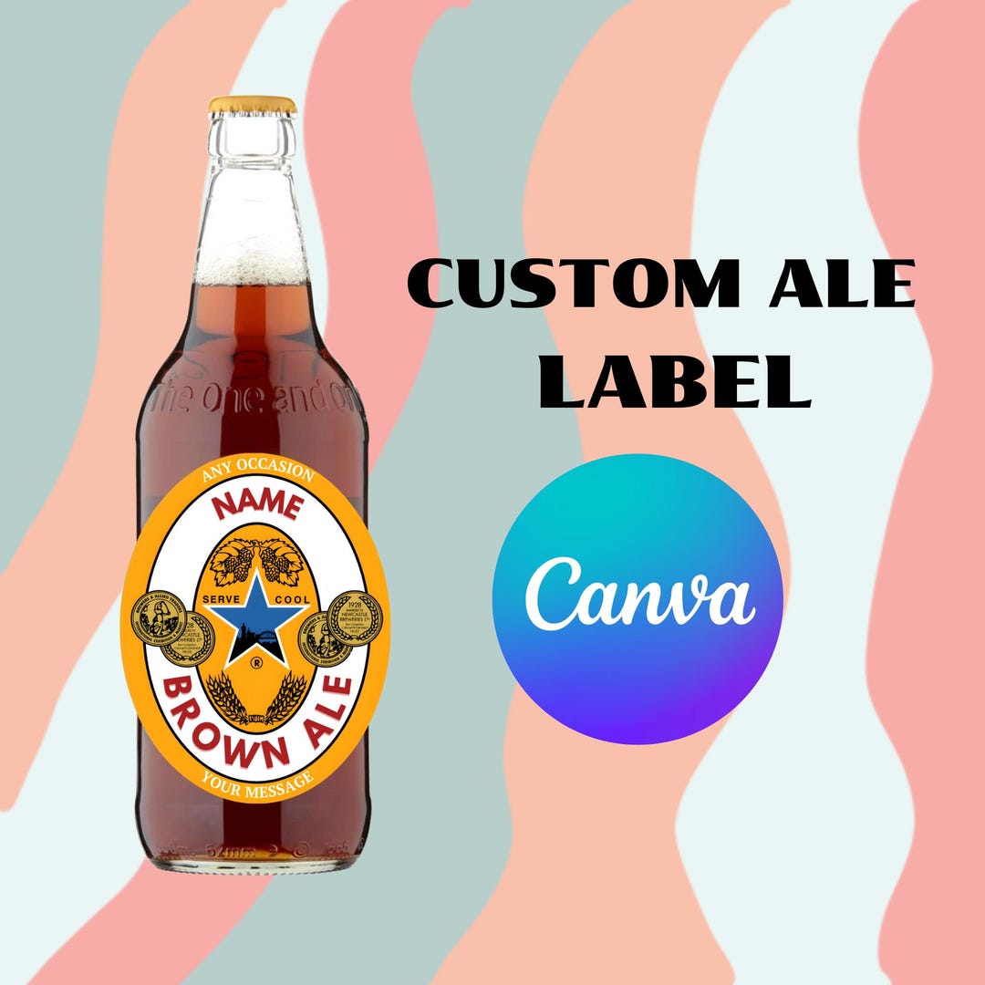 Ale Label Canva Template Personalized Custom Digital Download Groomsmen ...