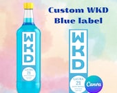 Label Canva WKD Blue Template Personalized Custom Digital Download Groomsmen Gift Bachelorette Party Gifts for Him Dad