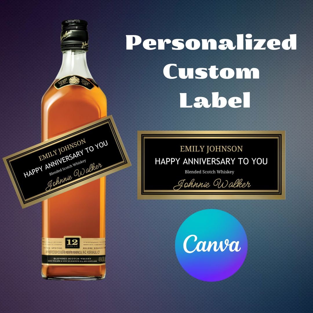 Grand Verre à Whisky Bleu Gravé Main Johnny Hallyday – Neuf Pour Collection