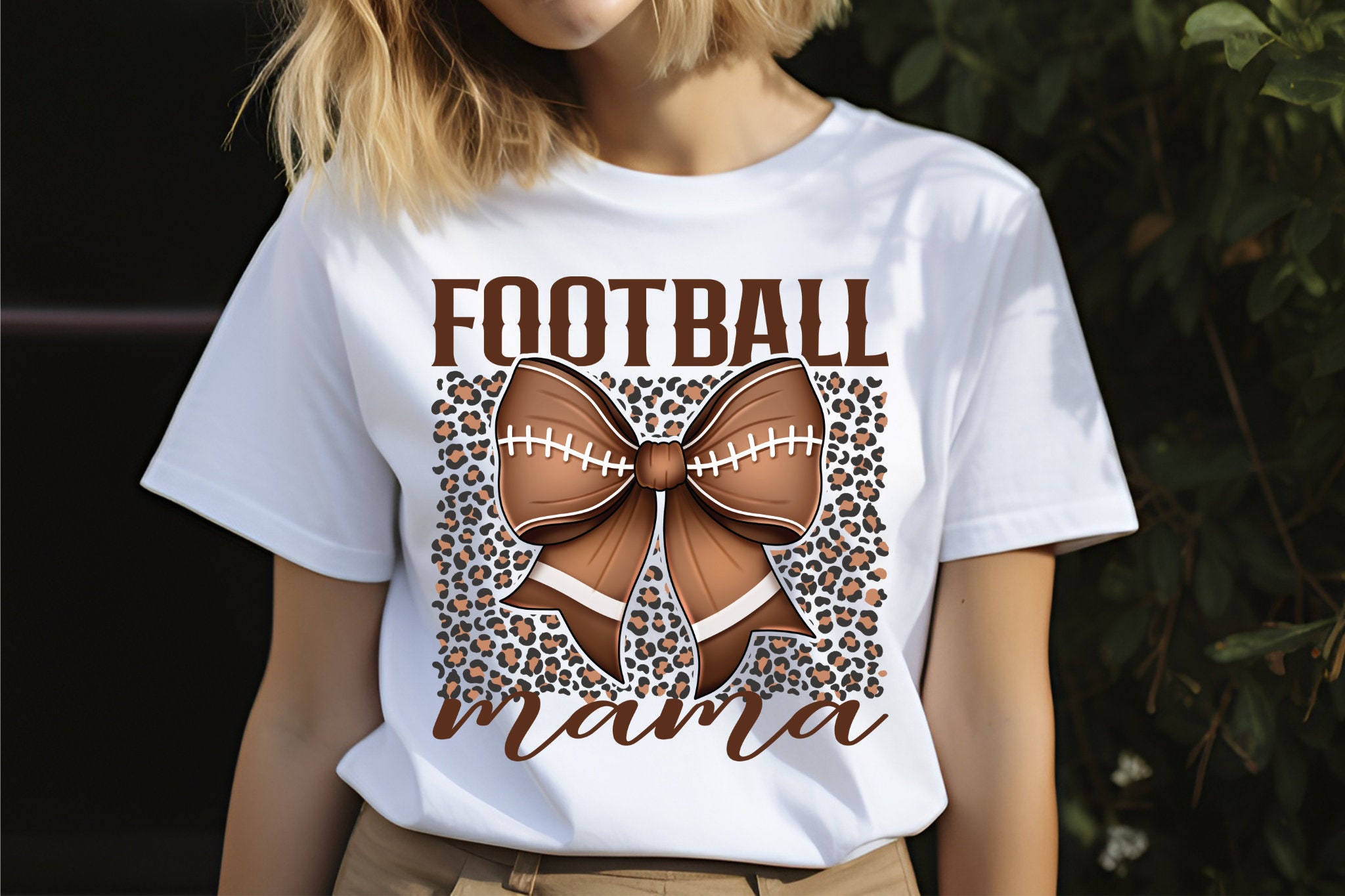 Football Mom Bow PNG, Coquette Bow Design, Fall Football Graphic PNG ...