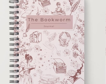 The Bookworm Journal | Vintage Reading Log & Book Review Notebook for Book Lovers
