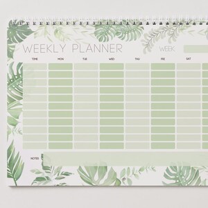 Tropical Botanical Planner Bundle – Undated Weekly & Monthly + 2027 Calendar (Digital Download) image 3