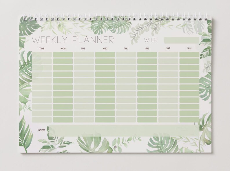 Tropical Botanical Planner Bundle – Undated Weekly & Monthly + 2027 Calendar (Digital Download) image 3