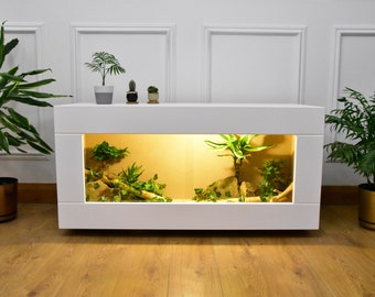 Collection only From NG17 3GZ - Large 4ft x 18" x 23" White Modern Reptile Vivarium