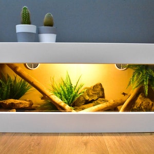 3ft White Modern Reptile Vivarium image 4