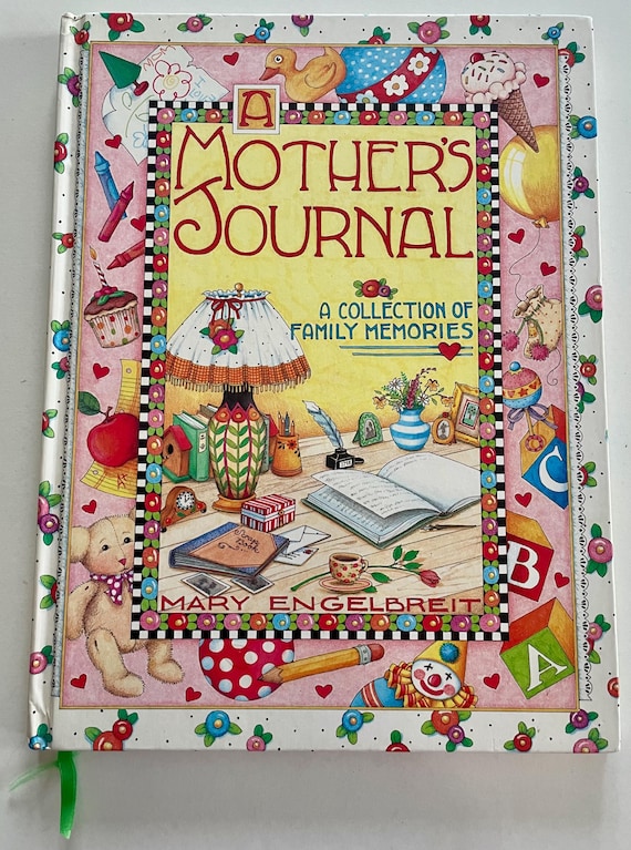 Vintage Baby Book, Hardcover, A Mother's Journal illustrated by Mary Engelbreit, A collection of family memories