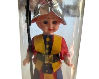 Vintage Italian Swiss Guard Doll: 1960s Souvenir, Sleepy Eyes, Original Box