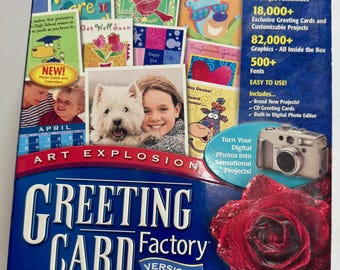 Vintage software for Greeting Card Making | Art Explosion Greeting Card Factory Deluxe Version 4