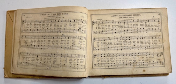 Antique Hymnal For Sunday Schools 1873