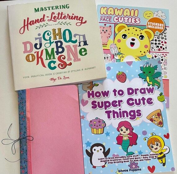 Screen-Free Creative Art Box, Hand Lettering, Drawing, Stickers