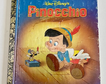 Vintage Pinocchio Little Golden Book (1990) - Children's Classic