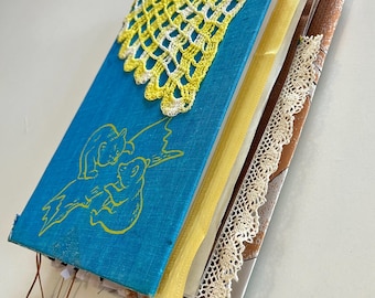 Handcrafted Bear Junk Journal - Vintage Altered Book, Ephemera