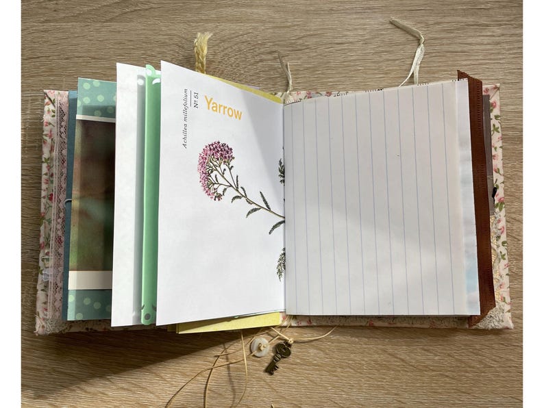 Handmade Junk Journal, Vintage Little Girl Theme Diary, Custom Pink