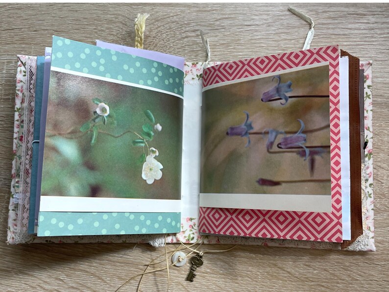 Handmade Junk Journal, Vintage Little Girl Theme Diary, Custom Pink