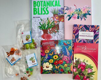 Adult Activity Box | Religious & Floral Themed Screen Free Kit | Slow Living Gift | Mindful Creative Break