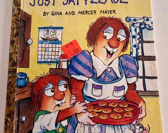 Vintage Little Golden Book by Mercer Mayer, Just Say Please, 1998, Little Critter Series