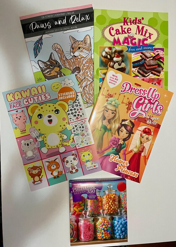 Screen-Free Activity Box, Kids' Recipe Book, Puzzle, Coloring