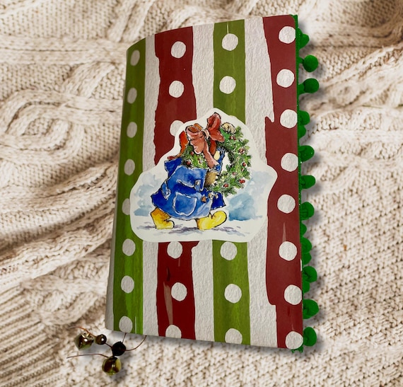 Handmade Christmas Junk Journal: Holiday Memory Keeper with Jingle Bell Charms