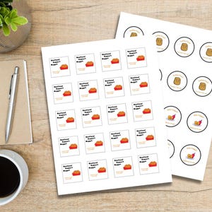 Etiquetas para nuggets de pollo con apoyo emocional (PDF DIGITAL)