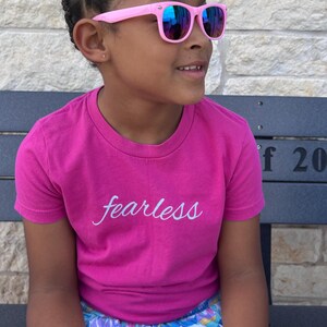 Fearless Shirt for Girls, Inspirational Girls Tee, Empowering Kids T-Shirt, Feral Girl Tee, Confidence Tee for Little Girls, Powerful Girls