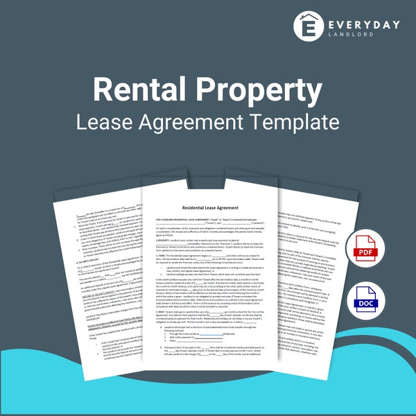 Residential Real Estate Rental Lease Agreement Template