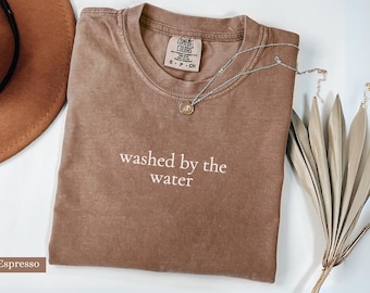 Washed by the Water tshirt, Baptism Party Favors, Baptism Gift Girl, New Believer Shirt, Christian Tee, Baptism Shirt, Just baptized Tee