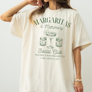Margs and Matrimony Bachelorette Party Shirts: Margarita Bach Trip Comfort Colors, Custom Bridal Party Gift zdjęcie 1
