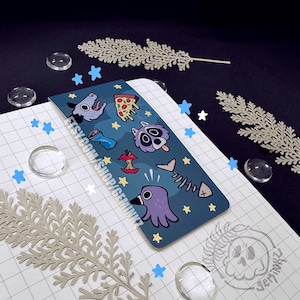 Raccoon, Possum, Pigeon Magnetic Bookmark: Street Friends Book Lover Gift