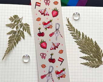 SEGNALIBRO LESBIAN PRIDE - Carino segnalibro wlw bifacciale - Segnalibro saffico Wuh Luh Wuh - Accessori per gli amanti dei libri