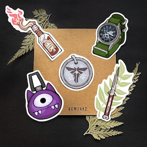 TLOU-stickerpakket - glanzende vinylstickers - voor waterflessen, logboeken, laptops, enz.