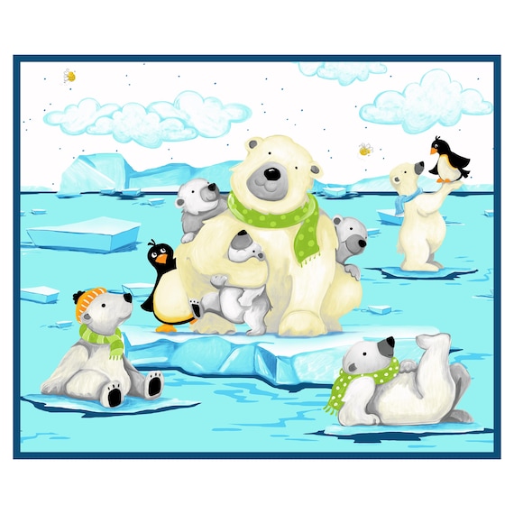 Clothworks Burr the Polar Bear Play Mat SB20400-930