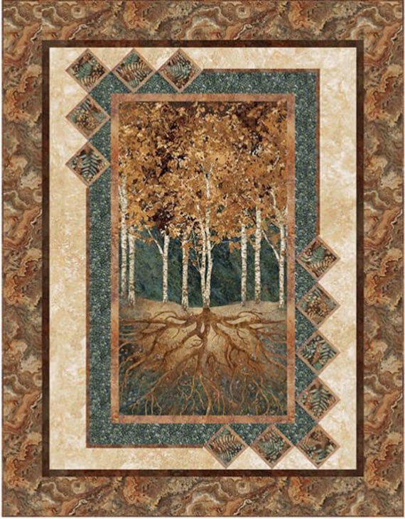 Northcott Stonehenge Rooted Quilt Kit Including Backing – PTN3582