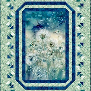 Northcott Whisper - Gone to Seed the Teal Quilt Kit PTN3618