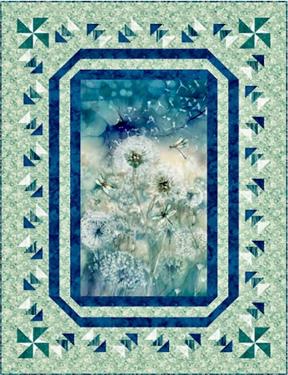 Northcott Whisper - Gone to Seed the Teal Quilt Kit PTN3618
