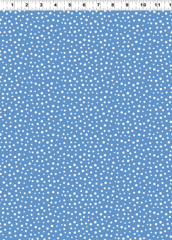 Clothworks Susybee Fabric Irregular Dot Fabric Collection SB20171-740 Medium Blue