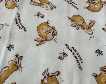 Guess How Much I Love You Flannel – Clothworks Baby Bunny Fabric 224B