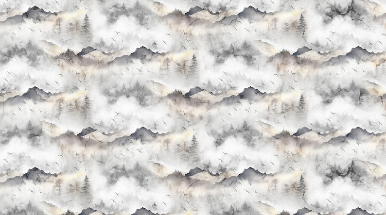 Pattern Misty Northcott Misty Morning Fabric B28646-54 - Etsy