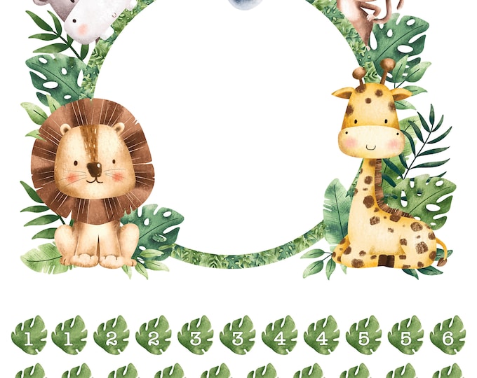 Wee Safari Milestone Panel By Deborah Edwards Northcott Studio