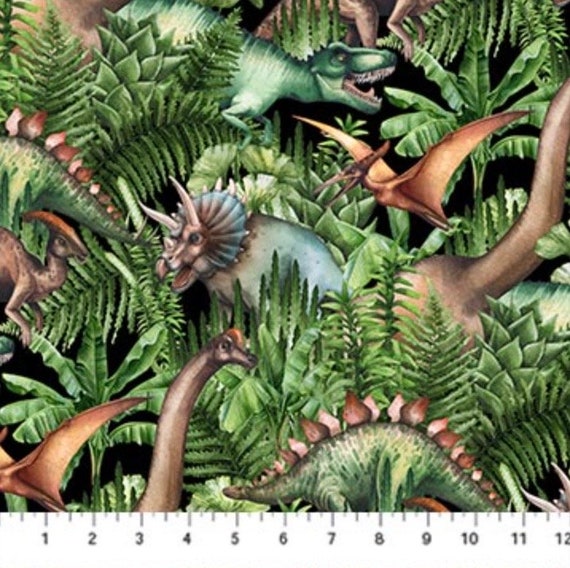 Northcott Paleo Tales Dinosaur-Themed Fabric Collection DP26782-99