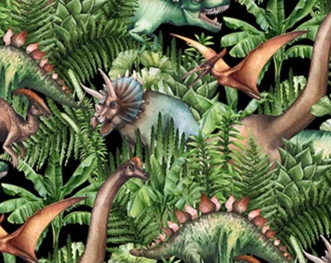 Northcott Paleo Tales Dinosaur-Themed Fabric Collection DP26782-99