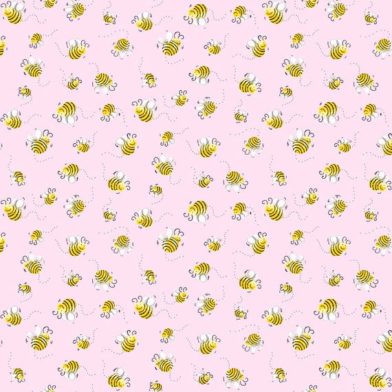 Clothworks SusyBee Susy Bees SB20197-520 Pink