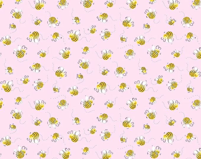 Clothworks SusyBee Susy Bees SB20197-520 Pink