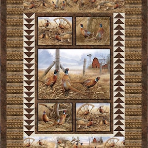 Fasanensammlung Quilt-Kit – Northcott-Muster PTN3526
