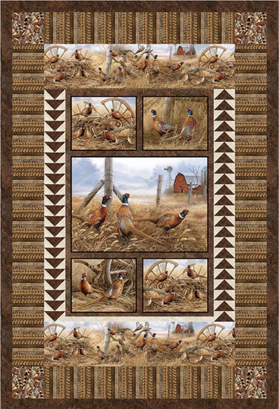 Gathering of Pheasants Quilt Kit – Northcott Pattern PTN3526