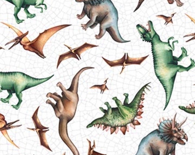 Northcott Paleo Tales Dinosaur-Themed Fabric Collection DP26783-10