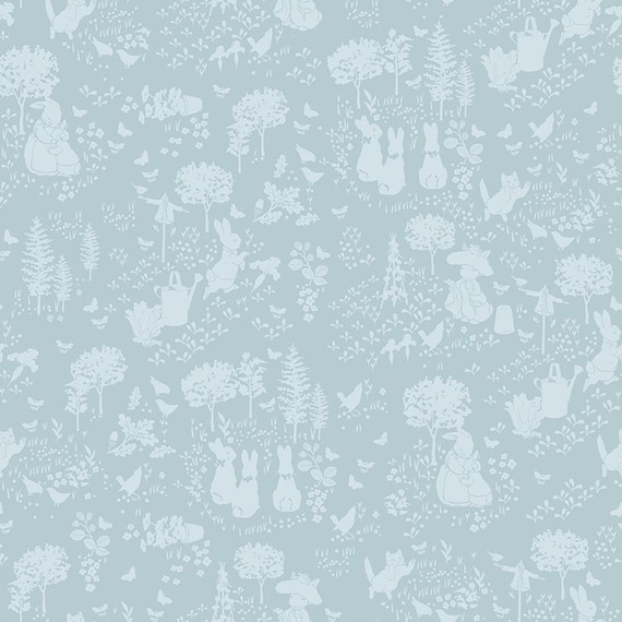 Peter Rabbit & Benjamin Bunny fabric collection by Riley Blake Designs C17251-Blue