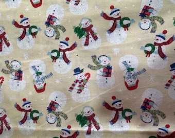Festive Snowman Winter Wonderland Fabric 181