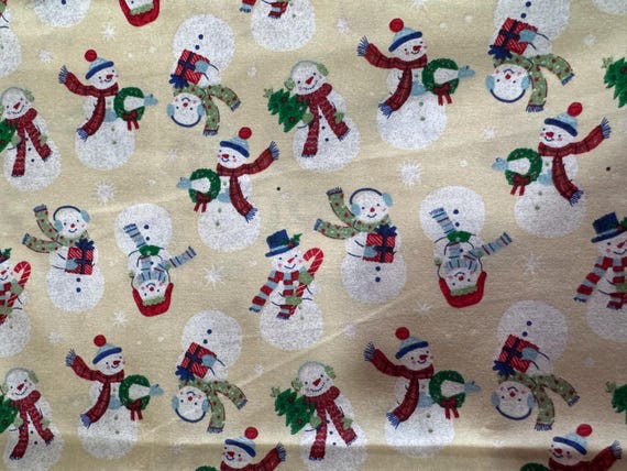 Festive Snowman Winter Wonderland Fabric 181