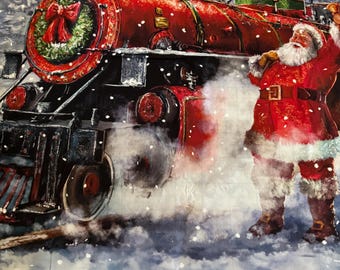 More Christmas Wishes – Santa Locomotive Panel Q8
